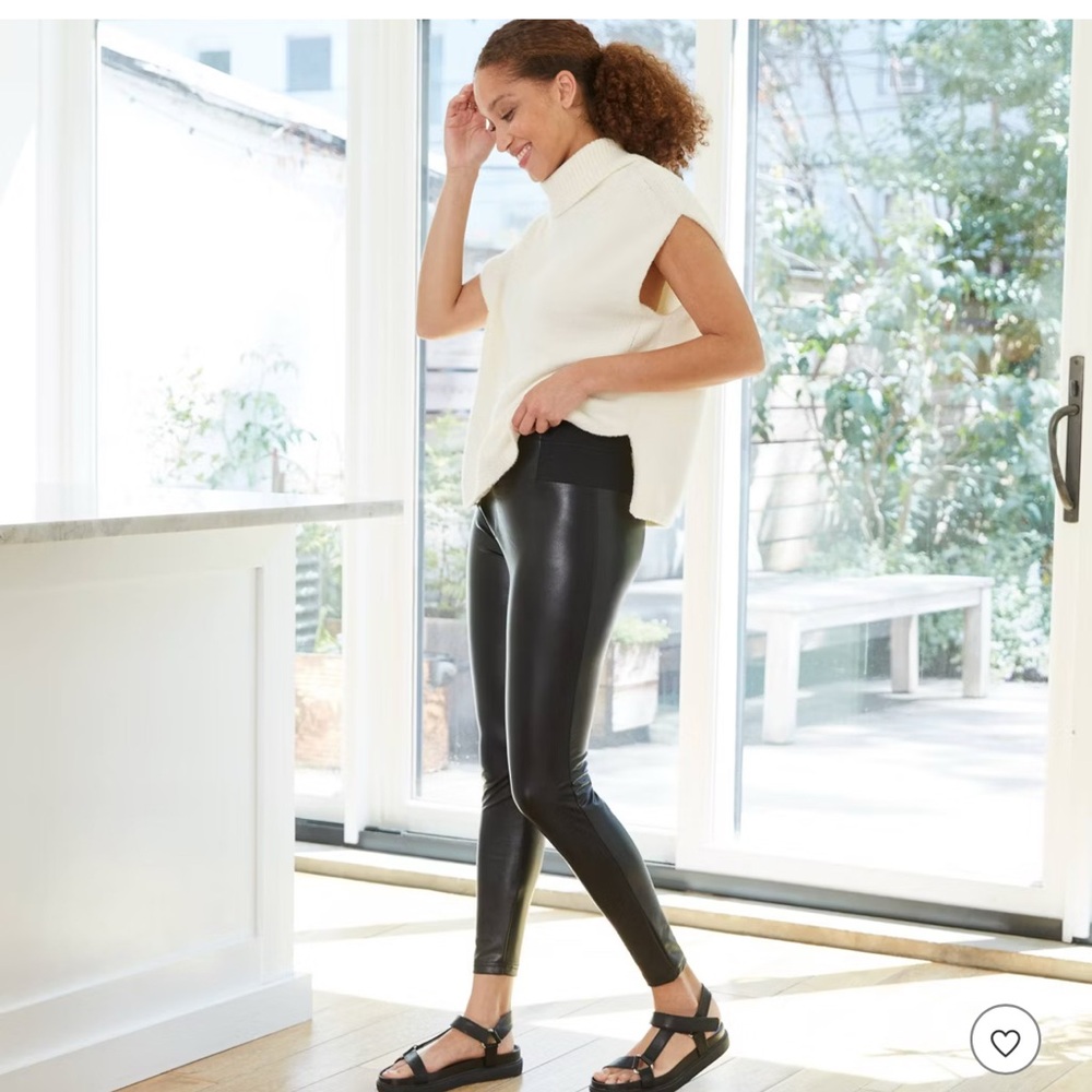 Faux Leather Black Pants